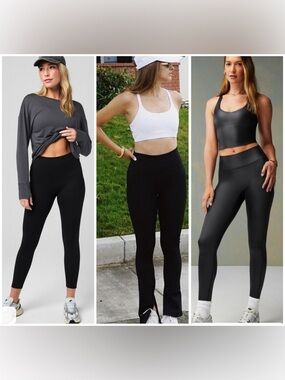 Fabletics Black High Waist Leggings Bundle (3) - PowerHold Motion365 - Small